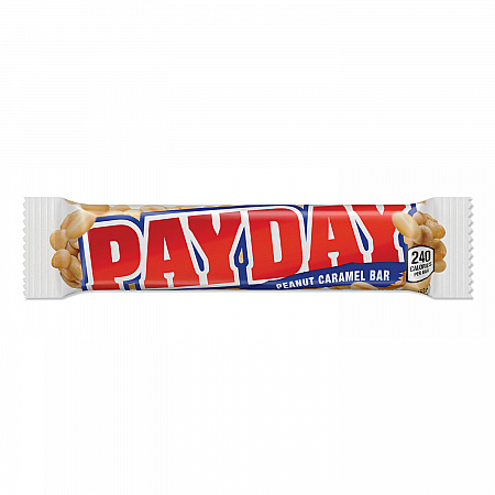 PayDay Chewy Candy Bars, Peanut Caramel, 1.85 oz, 24/Box (80723)