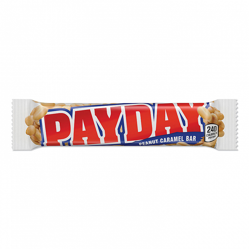 PayDay Chewy Candy Bars, Peanut Caramel, 1.85 oz, 24/Box (80723)