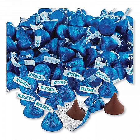 KISSES, Milk Chocolate, Dark Blue Wrappers, 60 oz Bag (60194)