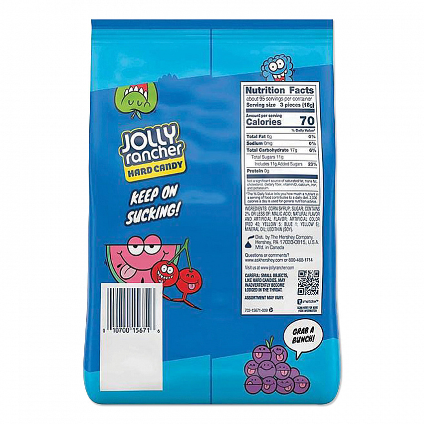 Original Hard Candy, Assorted, Individually Wrapped, 60 oz (HEC15671)