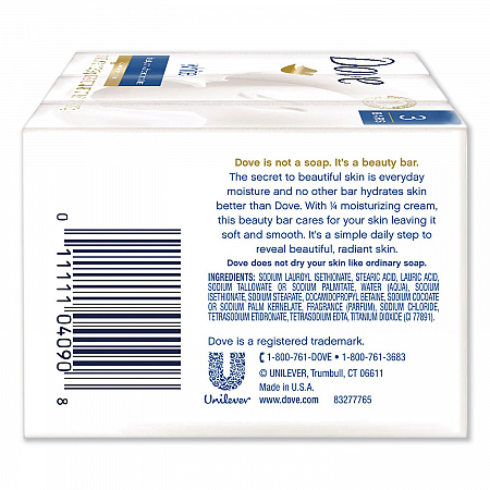 White Beauty Bar, Light Scent, 3.17 oz, 12/Carton (04090CT)