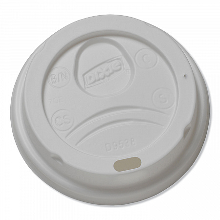 Dome Hot Drink Lids, WiseSize, Fits 8 oz Hot Cups, Plastic, White, 100/Sleeve, 10 Sleeves/Carton (D9538)