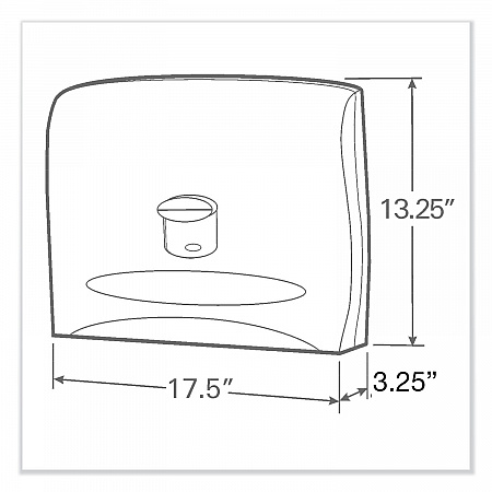 Personal Seat Cover Dispenser, 17.5 x 2.25 x 13.25, White (09505)