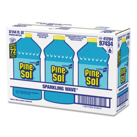 Pine-Sol All Purpose Cleaner, Sparkling Wave, 144 oz Bottle, 3/Carton (97434)