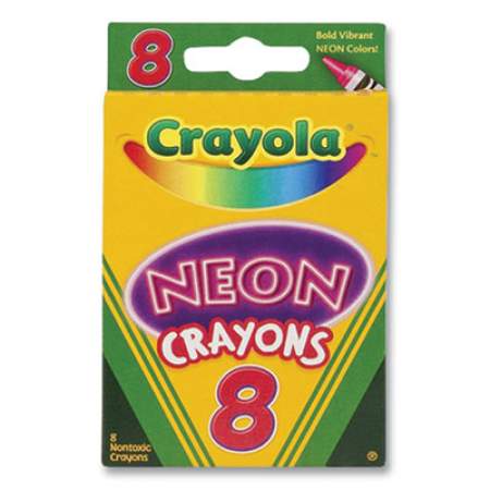 Crayola Neon Crayons, Assorted, 8/Pack (506352)
