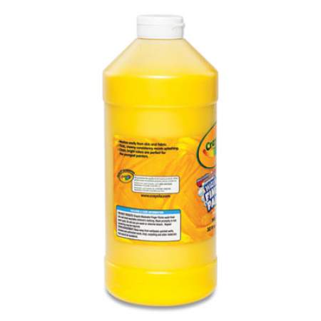 Crayola Washable Fingerpaint, Yellow, 32 oz Bottle (551332034)