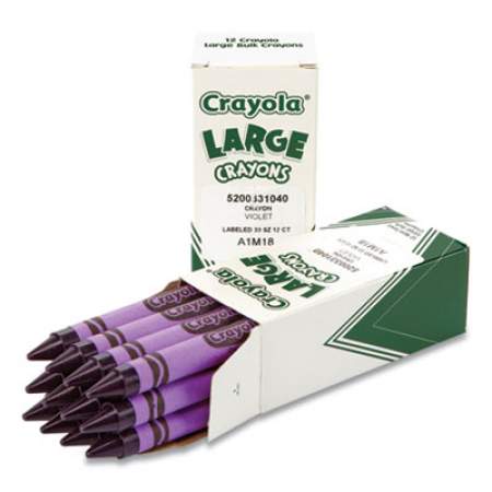 Crayola Large Crayons, Violet, 12/Box (24326273)