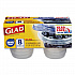 Mini Round Food Storage Containers, 4 oz, Clear/Blue, Plastic, 8/Pack (70240PK)