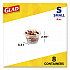 Mini Round Food Storage Containers, 4 oz, Clear/Blue, Plastic, 8/Pack (70240PK)