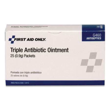 First Aid Only Triple Antibiotic Ointment, 0.03 oz Packets, 25/Box (813141)