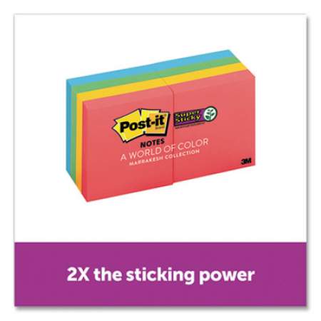 Post-it Notes Super Sticky Pads in Marrakesh Colors, 2 x 2, 90-Sheet, 8/Pack (6228SSAN)