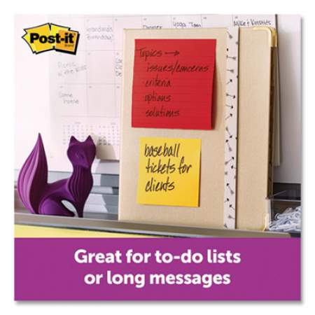 Post-it Notes Super Sticky Pads in Marrakesh Colors, Lined, 4 x 4, 90-Sheet, 6/Pack (6756SSAN)