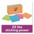 Post-it Notes Super Sticky Pads in Rio de Janeiro Colors, 3 x 3, 90-Sheet Pads, 12/Pack (65412SSUC)