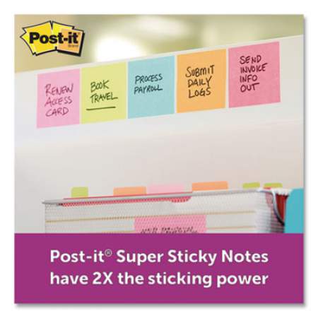 Post-it Notes Super Sticky Pads in Miami Colors, 3 x 3, 90/Pad, 12 Pads/Pack (65412SSMIA)