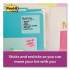 Post-it Notes Super Sticky Pads in Miami Colors, Lined, 4 x 4, 90/Pad, 6 Pads/Pack (6756SSMIA)