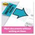 Post-it Flags Arrow Message 1" Page Flags, "Initial Here", Blue, 2 50-Flag Dispensers/Pack (680IH2)