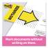 Post-it Flags Arrow Message 1" Page Flags, "Notarize," Yellow, 2 50-Flag Dispensers/Pack (680NZ2)