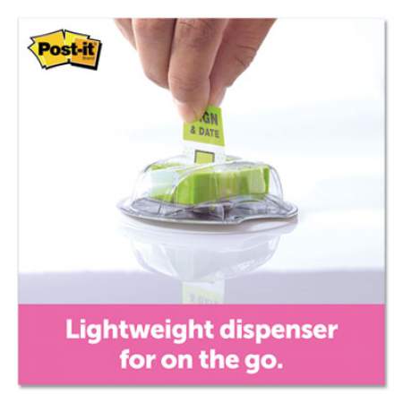 Post-it Flags Page Flags in Dispenser, "Sign and Date", Bright Green, 200 Flags/Dispenser (680HVSD)
