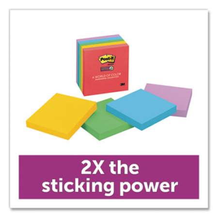 Post-it Notes Super Sticky Pads in Marrakesh Colors, 3 x 3, 90-Sheet, 5/Pack (6545SSAN)