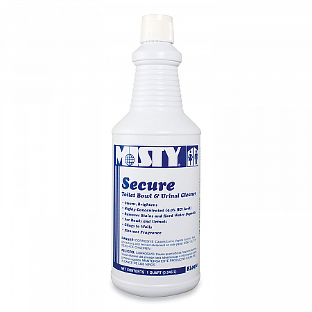 Secure Hydrochloric Acid Bowl Cleaner, Mint Scent, 32 oz Bottle, 12/Carton (1038801)