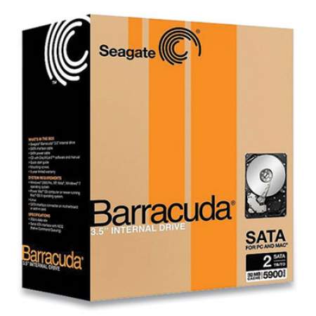 Seagate BarraCuda Internal Hard Drive, 2 TB, SATA III (ST2000DMA08)