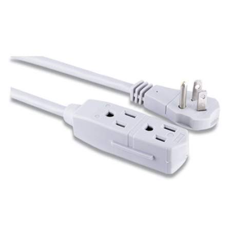 GE Three Outlet Power Strip, 25 ft Cord, Gray (517591)