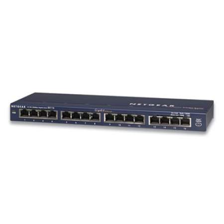 NETGEAR Unmanaged Gigabit Ethernet Switch, 32 Gbps Bandwidth, 256 KB Buffer, 16 Ports (675941)