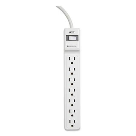 NXT Technologies Surge Protector, 7 AC Outlets, 6 ft Cord, 1200 J, White (24324341)