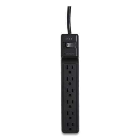NXT Technologies Surge Protector, 6 AC Outlets, 4 ft Cord, 600 J, Black (24373161)