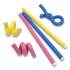 UT Wire Flexi Ties Cushioned Cable Ties, 0.4" x 5", Assorted Colors, 8/Pack (1749469)