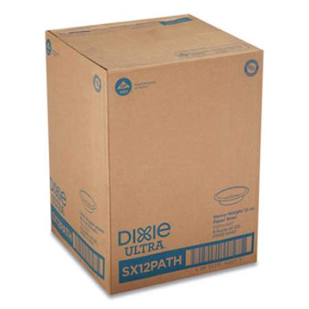 Dixie Pathways Heavyweight Paper Bowls, 12 oz, Green/Burgundy, 1,000/Carton (SX12PATH)