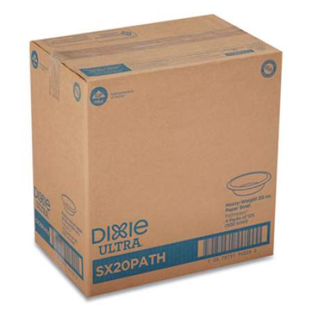 Dixie Pathways Heavyweight Paper Bowls, 20 oz, Green/Burgundy, 500/Carton (SX20PATH)