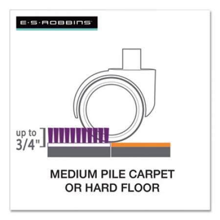 ES Robbins Floor+Mate, For Hard Floor to Medium Pile Carpet up to 0.75", 46 x 48, Clear (121442)