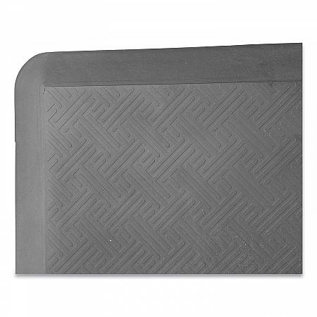 Anti-Fatigue Mat, Rectangular, Black Textured Surface, 35.25