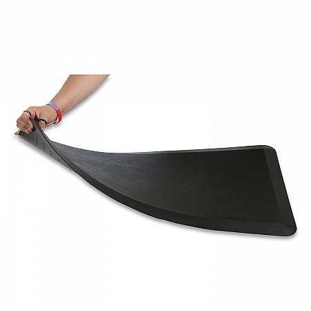 Anti-Fatigue Mat, Rectangular, Black Textured Surface, 35.25