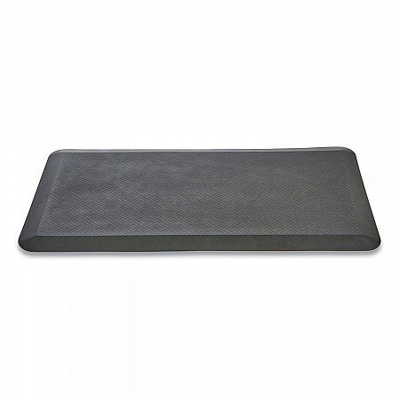 Anti-Fatigue Mat, Rectangular, Black Textured Surface, 35.25