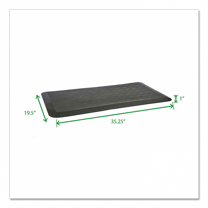 Anti-Fatigue Mat, Rectangular, Black Textured Surface, 35.25" x 19.5" (SDMATBLK)