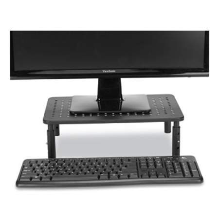 Mind Reader Adjustable Rectangular Monitor Stand, 14" x 9" x 3.25" to 5.25", Black, Supports 44 lbs (24395823)