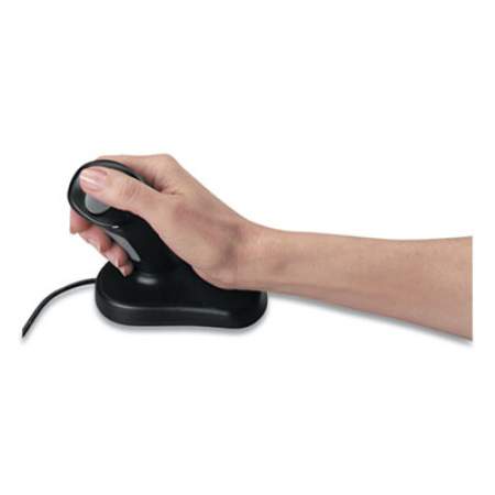 3M Ergonomic Wired Three-Button Optical Mouse, Large, USB/PS2, Right Hand Use, Black (510822)