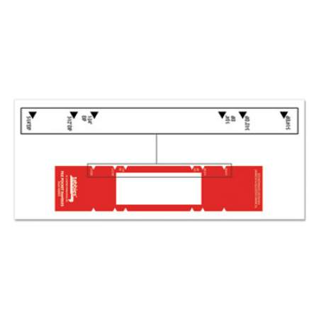 Tabbies File Pocket Handles, 9.63 x 2, Red/White, 4/Sheet, 12 Sheets/Pack (68805)