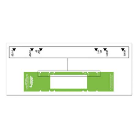 Tabbies File Pocket Handles, 9.63 x 2, Green/White,  4/Sheet, 12 Sheets/Pack (68809)