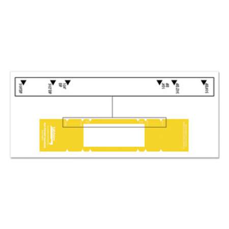 Tabbies File Pocket Handles, 9.63 x 2, Yellow/White, 4/Sheet, 12 Sheets/Pack (68801)