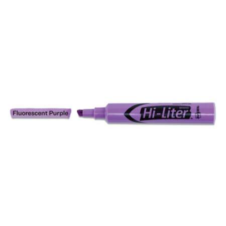 Avery HI-LITER Desk-Style Highlighters, Fluorescent Purple Ink, Chisel Tip, Purple/Black Barrel, Dozen (24060)