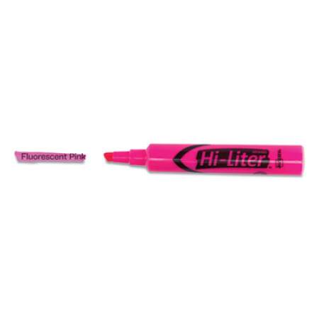Avery HI-LITER Desk-Style Highlighters, Fluorescent Pink Ink, Chisel Tip, Pink/Black Barrel, Dozen (24010)