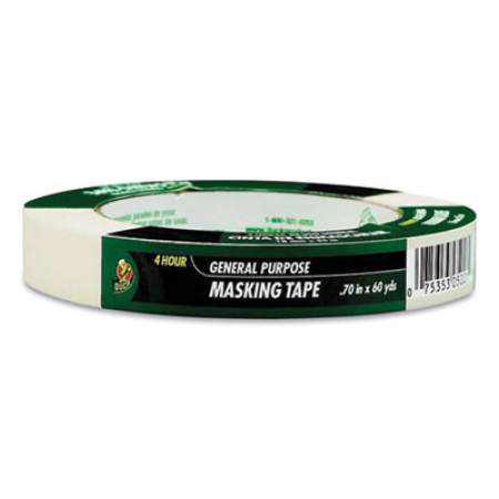 Duck General Purpose Masking Tape, 3" Core, 0.7" x 60 yds, Beige (523910)