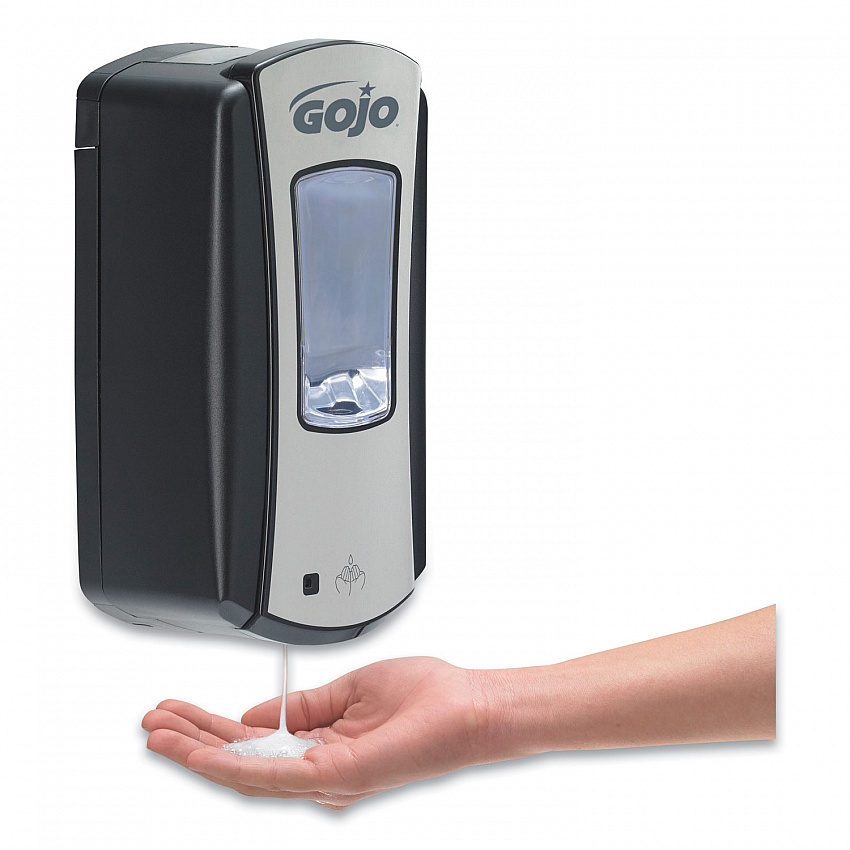 LTX-12 Touch-Free Dispenser, 1,200 mL, 5.75 x 3.33 x 10.5, Brushed Chrome/Black (191904)