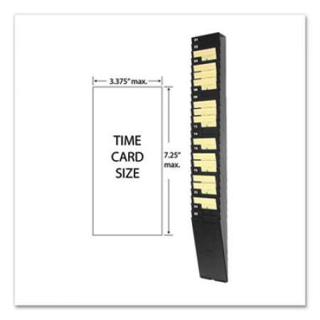 Lathem Time Time Card Rack for 7" Cards, 25 Pockets, ABS Plastic, Black (257EX)