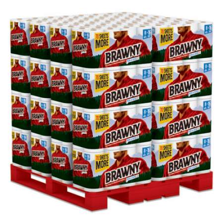 Brawny Pick-A-Size Perforated Kitchen Roll Towel, 2-Ply, 11" x 59 ft, White, 120/Roll, 8 Rolls/Carton (441945)