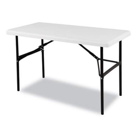 Iceberg IndestrucTable Classic Folding Table, Rectangular Top, 300 lb Capacity, 48 x 24 x 29, Platinum (65203)