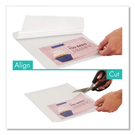 Mead EZAlign Thermal Laminating Pouches 3 mil, 9" x 11.5", Gloss Clear, 50/Pack (39028)